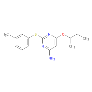 4-Pyrimidinamine,2-[(3-methylphenyl)thio]-6-(1-methylpropoxy)-