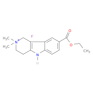 1H-Pyrido[4,3-b]indolium,8-(ethoxycarbonyl)-2,3,4,5-tetrahydro-2,2-dimethyl-, iodide (1:1)