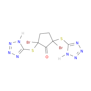 Cyclopentanone, 2,5-dibromo-2,5-bis(1H-tetrazol-5-ylthio)-