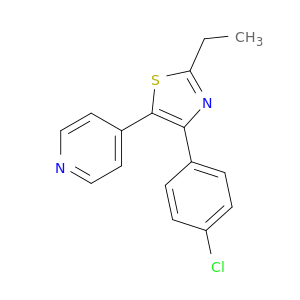 4-[4-(4-CHLOROPHENYL)-2-ETHYL-5-THIAZOLYL]-PYRIDINE