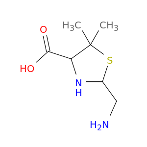 4-Thiazolidinecarboxylic acid, 2-(aminomethyl)-5,5-dimethyl-