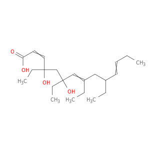 2,7,11-Tetradecatrienoicacid, 4,6,8,10-tetraethyl-4,6-dihydroxy-