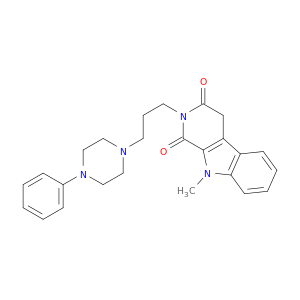 1H-Pyrido[3,4-b]indole-1,3(2H)-dione, 4,9-dihydro-9-methyl-2-[3-(4-phenyl-1-piperazinyl)propyl]-
