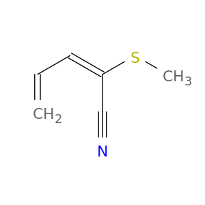 2,4-Pentadienenitrile, 2-(methylthio)-, (E)-