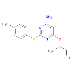 4-Pyrimidinamine,2-[(4-methylphenyl)thio]-6-(1-methylpropoxy)-