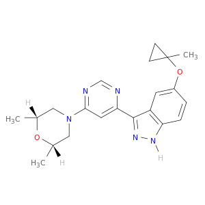rel-3-[6-[(2R,6S)-2,6-二甲基-4-吗啉基]-4-嘧啶基]-5-[(1-甲基环丙基)氧基]-1H-吲唑