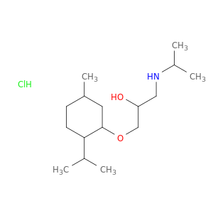 2-Propanol,1-[(1-methylethyl)amino]-3-[[5-methyl-2-(1-methylethyl)cyclohexyl]oxy]-,hydrochloride (1:1)