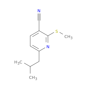 3-Pyridinecarbonitrile, 6-(2-methylpropyl)-2-(methylthio)-