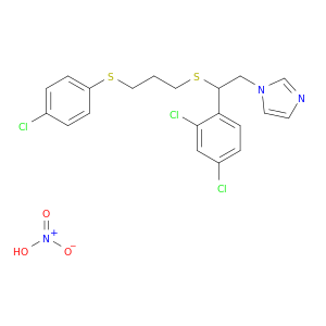 1H-Imidazole, 1-(2-((3-((4-chlorophenyl)thio)propyl)thio)-2-(2,4-dichlorophenyl)ethyl)-, mononitrate