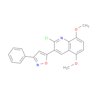 Quinoline, 2-chloro-5,8-dimethoxy-3-(3-phenyl-5-isoxazolyl)-