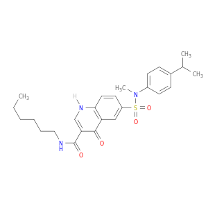 N-hexyl-6-[methyl-(4-propan-2-ylphenyl)sulfamoyl]-4-oxo-1H-quinoline-3-carboxamide