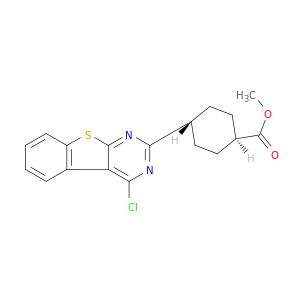 Cyclohexanecarboxylicacid, 4-(4-chloro[1]benzothieno[2,3-d]pyrimidin-2-yl)-, methyl ester, trans-