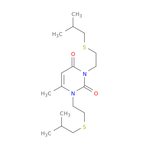 2,4(1H,3H)-Pyrimidinedione,6-methyl-1,3-bis[2-[(2-methylpropyl)thio]ethyl]-