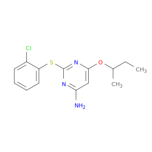 4-Pyrimidinamine,2-[(2-chlorophenyl)thio]-6-(1-methylpropoxy)-