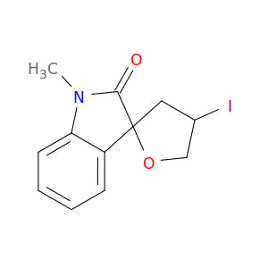 Spiro[furan-2(3H),3'-[3H]indol]-2'(1'H)-one,4,5-dihydro-4-iodo-1'-methyl-