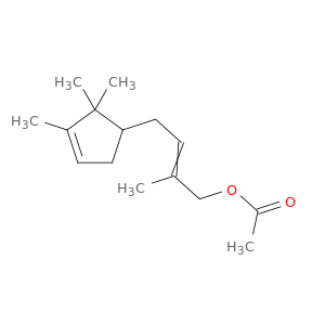 2-丁香-1-醇,2-甲基-4-(2,2,3-三甲基-3-环戊烯-1-基)-,1-乙酸盐