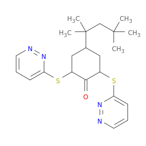 Cyclohexanone, 2,6-bis(3-pyridazinylthio)-4-(1,1,3,3-tetramethylbutyl)-
