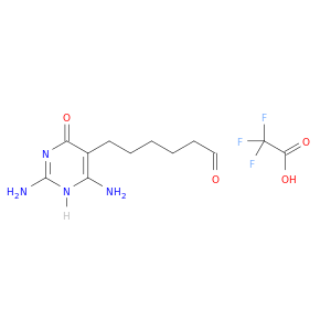 5-Pyrimidinehexanal, 2,6-diamino-1,4-dihydro-4-oxo-, trifluoroacetate