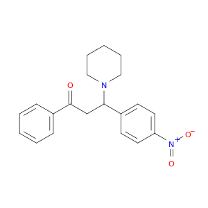 1-Propanone, 3-(4-nitrophenyl)-1-phenyl-3-(1-piperidinyl)-