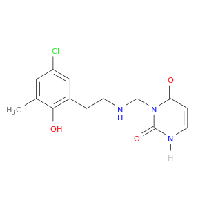 2,4(1H,3H)-Pyrimidinedione,3-[[[(5-chloro-2-hydroxy-3-methylphenyl)methyl]methylamino]methyl]-