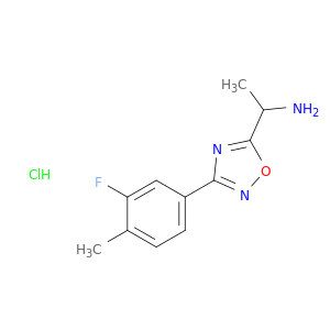 1-[3-(3-fluoro-4-methylphenyl)-1,2,4-oxadiazol-5-yl]ethan-1-amine hydrochloride