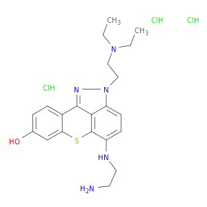 2H-[1]Benzothiopyrano[4,3,2-cd]indazol-8-ol,5-[(2-aminoethyl)amino]-2-[2-(diethylamino)ethyl]-, hydrochloride (1:3)