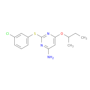 4-Pyrimidinamine,2-[(3-chlorophenyl)thio]-6-(1-methylpropoxy)-
