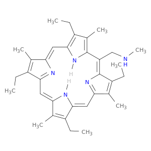 21H,23H-Porphine-5-methanamine, 2,7,12,17-tetraethyl-N,3,8,13,18-pentamethyl-