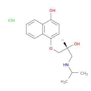 1-萘酚,4-[(2R)-2-羟基-3-[(1-甲基乙基)氨基]丙氧基]-,盐酸盐(1：1)