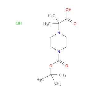 2-{4-[(tert-butoxy)carbonyl]piperazin-1-yl}-2-methylpropanoic acid hydrochloride