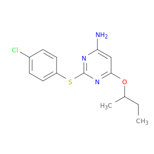 4-Pyrimidinamine,2-[(4-chlorophenyl)thio]-6-(1-methylpropoxy)-