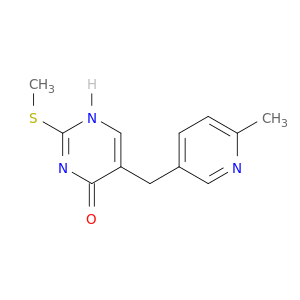4(1H)-Pyrimidinone, 5-[(6-methyl-3-pyridinyl)methyl]-2-(methylthio)-