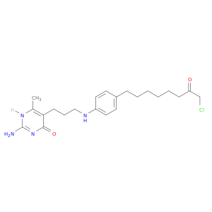 2-amino-5-[3-[[4-(8-chloro-7-oxo-octyl)phenyl]amino]propyl]-6-methyl-1H-pyrimidin-4-one