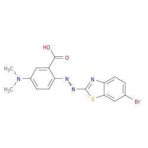 Benzoic acid, 2-[(6-bromo-2-benzothiazolyl)azo]-5-(dimethylamino)-