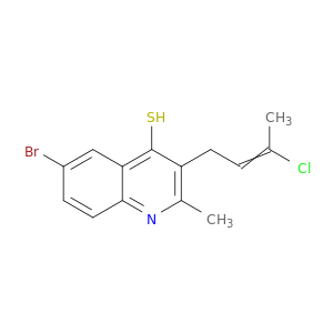 4-Quinolinethiol, 6-bromo-3-(3-chloro-2-butenyl)-2-methyl-