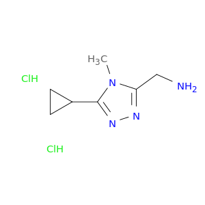 (5-cyclopropyl-4-methyl-4H-1,2,4-triazol-3-yl)methanamine dihydrochloride