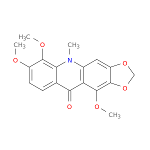 1,3-Dioxolo[4,5-b]acridin-10(5H)-one, 6,7,11-trimethoxy-5-methyl-