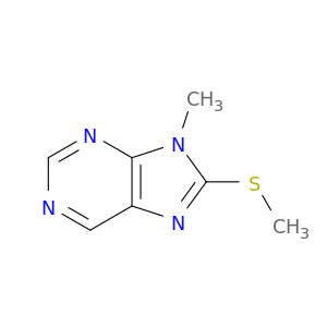 9H-Purine, 9-methyl-8-(methylthio)-