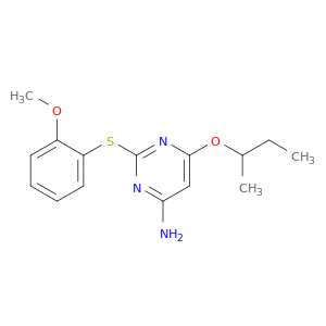 4-Pyrimidinamine,2-[(2-methoxyphenyl)thio]-6-(1-methylpropoxy)-
