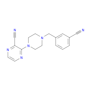 2-Pyrazinecarbonitrile, 3-[4-[(3-cyanophenyl)methyl]-1-piperazinyl]-
