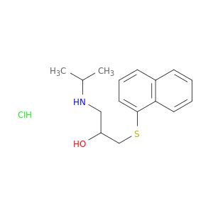 1-(naphthalen-1-ylsulfanyl)-3-(propan-2-ylamino)propan-2-ol hydrochloride(1:1)