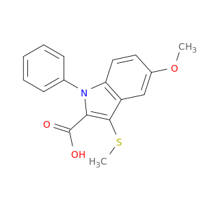 1H-Indole-2-carboxylic acid, 5-methoxy-3-(methylthio)-1-phenyl-