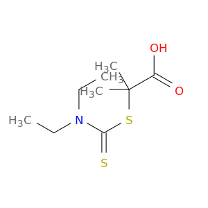 Propanoic acid, 2-[[(diethylamino)thioxomethyl]thio]-2-methyl-