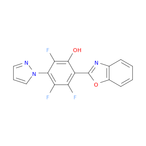 Phenol, 2-(2-benzoxazolyl)-3,4,6-trifluoro-5-(1H-pyrazol-1-yl)-