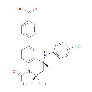 4-[(2S,4R)-1-乙酰基-4-[(4-氯苯基)氨基]-2-甲基-1,2,3,4-四氢-6-喹啉基]苯甲酸