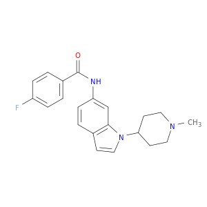 Benzamide, 4-fluoro-N-[1-(1-methyl-4-piperidinyl)-1H-indol-6-yl]-