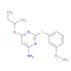4-Pyrimidinamine,2-[(3-methoxyphenyl)thio]-6-(1-methylpropoxy)-