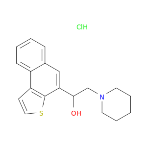 1-(naphtho[2,1-b]thiophen-4-yl)-2-(piperidin-1-yl)ethanol hydrochloride(1:1)