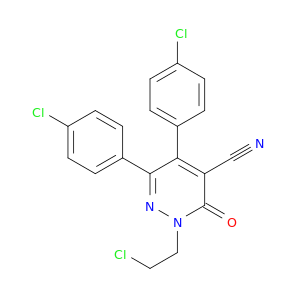 2-(2-chloroethyl)-5,6-bis(4-chlorophenyl)-3-oxo-2,3-dihydropyridazine-4-carbonitrile