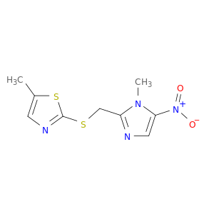 Thiazole, 5-methyl-2-[[(1-methyl-5-nitro-1H-imidazol-2-yl)methyl]thio]-